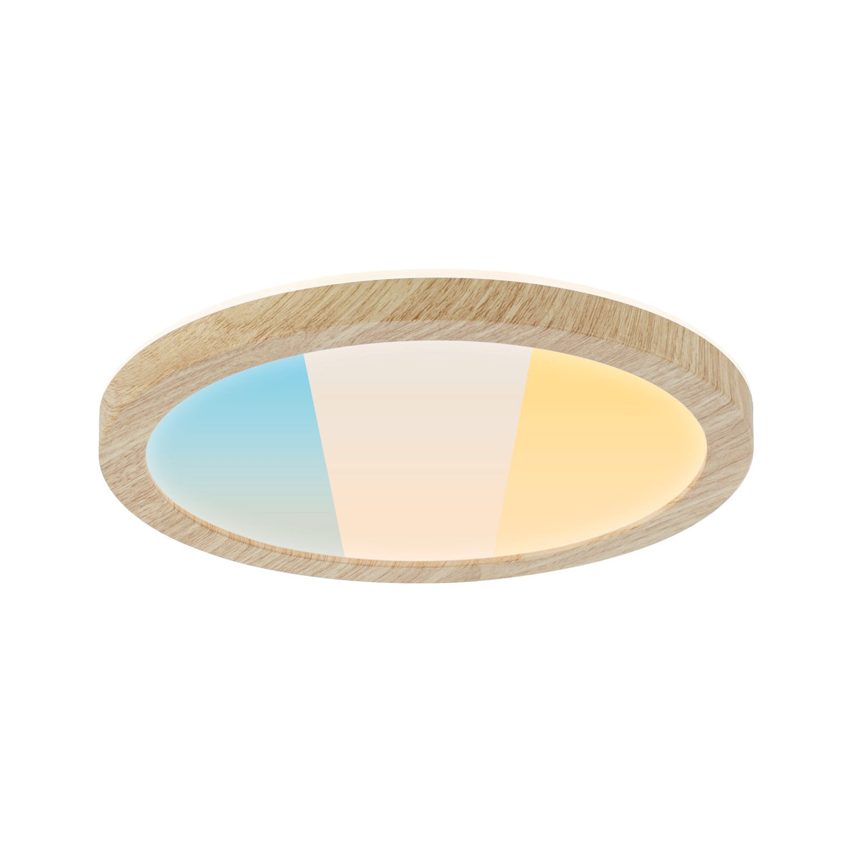 LED Panel Atria Shine White Select IP44 rund 190mm 7,6W 1100lm 3000 - 6500K Holzoptik