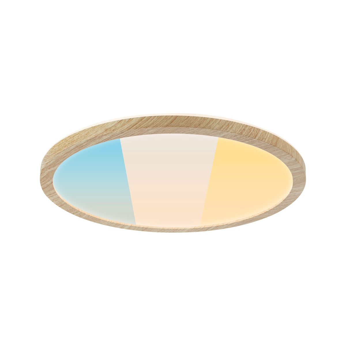 LED Panel Atria Shine White Select IP44 rund 298mm 14,8W 2250lm 3000 - 6500K Holzoptik