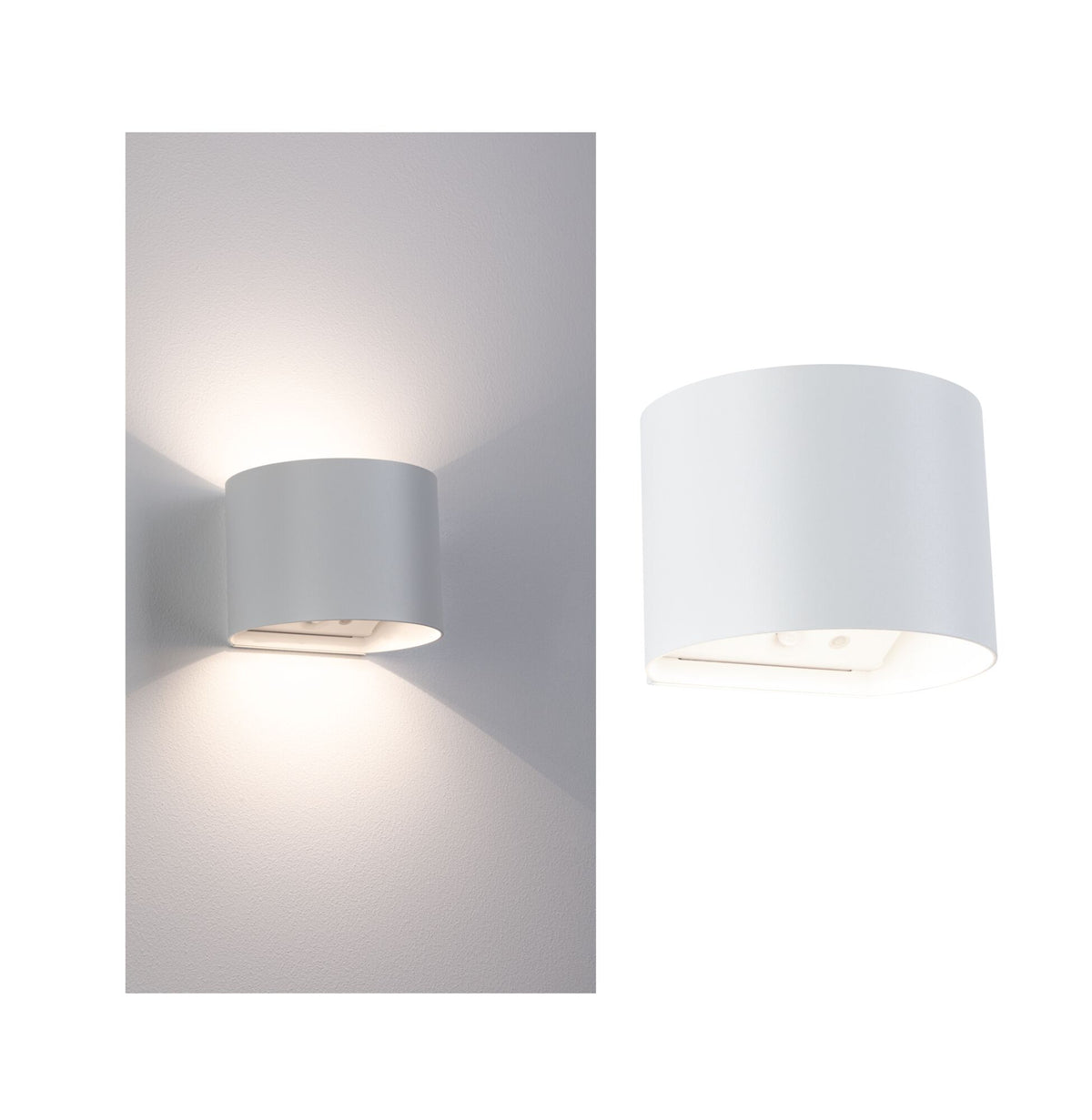 LED Akkuwandleuchte Nyora IP44 3000K 135x120mm 2x1W Weiss