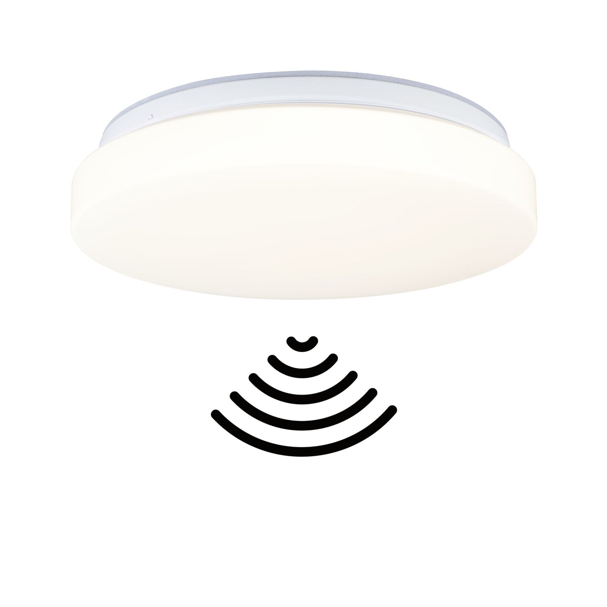 LED Deckenleuchte Luiana Daemmerungsgesteuerter Bewegungsmelder (HF) IP44 3000 - 5700K 1750lm 230V 16,5W dimmbar Weiss