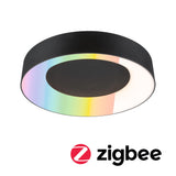 LED Deckenleuchte Smart Home Zigbee 3.0 Casca IP44 RGBW+ 1750lm 230V 20W dimmbar Schwarz matt