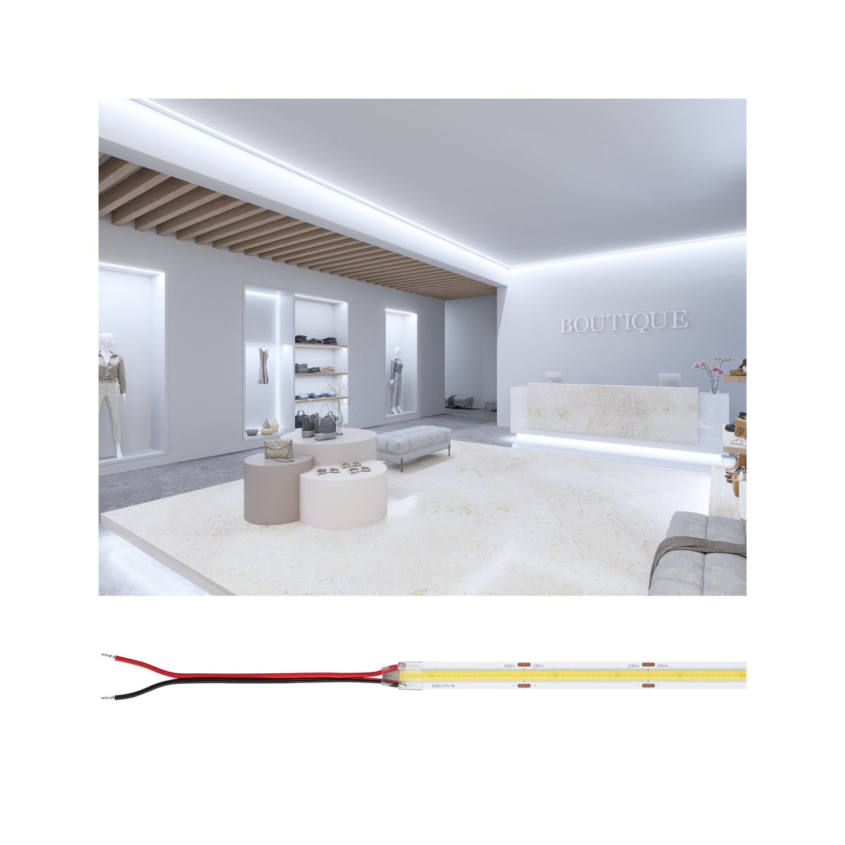 Pro Strip LED Strip Silver P150 COB 865 5m 65W 1400lm/m 528 LEDs/m 6500K