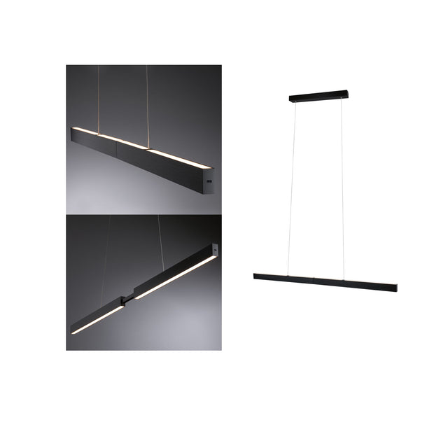 LED Pendelleuchte Touchless Sensor Aptare 2700K dimmbar 2x2280lm 2x16,5W Schwarz gebuerstet