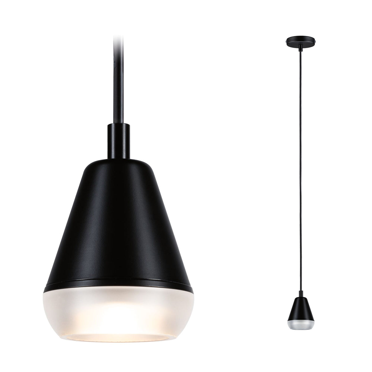 LED Pendelleuchte Luia GU10 max. 10W Satin/Schwarz matt