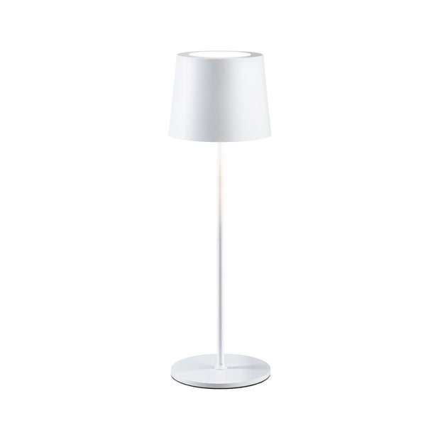 Akkuleuchte Gilo IP44 dimmbar 2700K Weiss matt