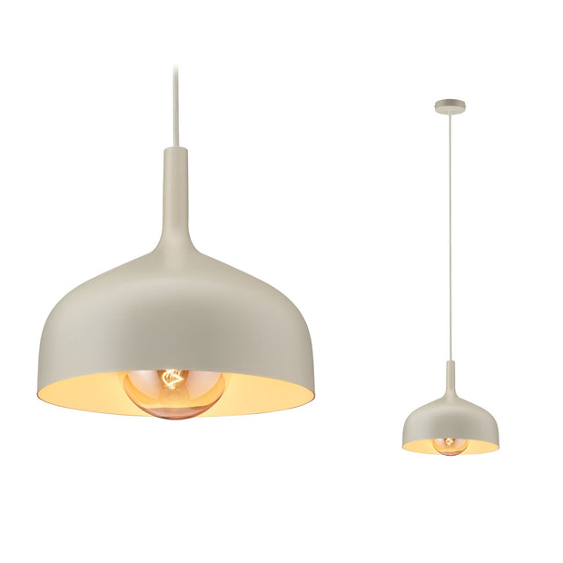 Pendelleuchte Embla II E27 Creme Metall/Metall