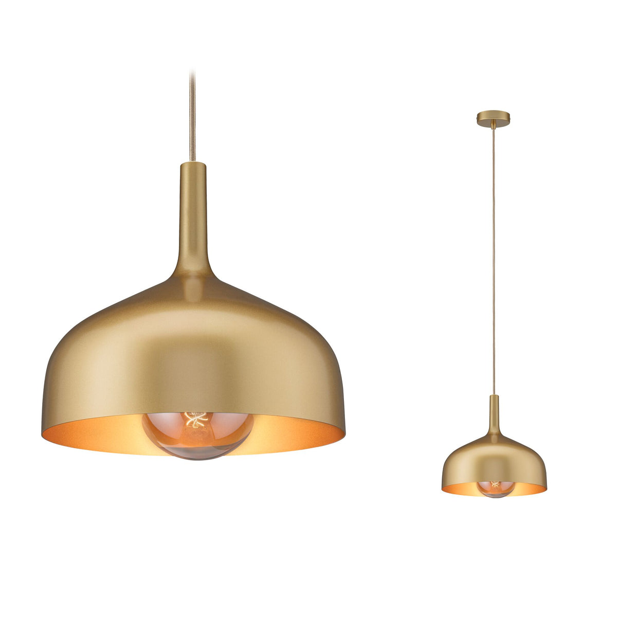 Pendelleuchte Embla II E27 Gold Metall/Metall