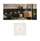 LumiTiles LED Fliesen Square Einzelfliese IP44 100x100mm 20lm 12V 0,8W 2700K Weiss Kunststoff/Aluminium