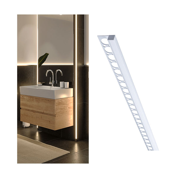 LumiTiles LED Strip Profil Frame 2m Alu eloxiert/Satin
