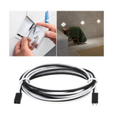 LumiTiles Kabel Square Warmweiss 0,65m 12V Schwarz Kunststoff
