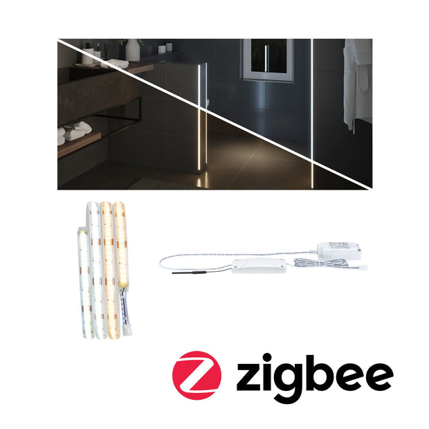 LumiTiles LED Stripe Smart Home Zigbee 3.0 Full-Line COB Slim 1m IP44 3W 260lm/m 544 LEDs/m Tunable White 7VA