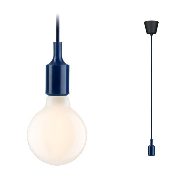 Neordic Pendelleuchte Ketil E27 max. 60W Nachtblau/Schwarz dimmbar Silikon/Kunststoff