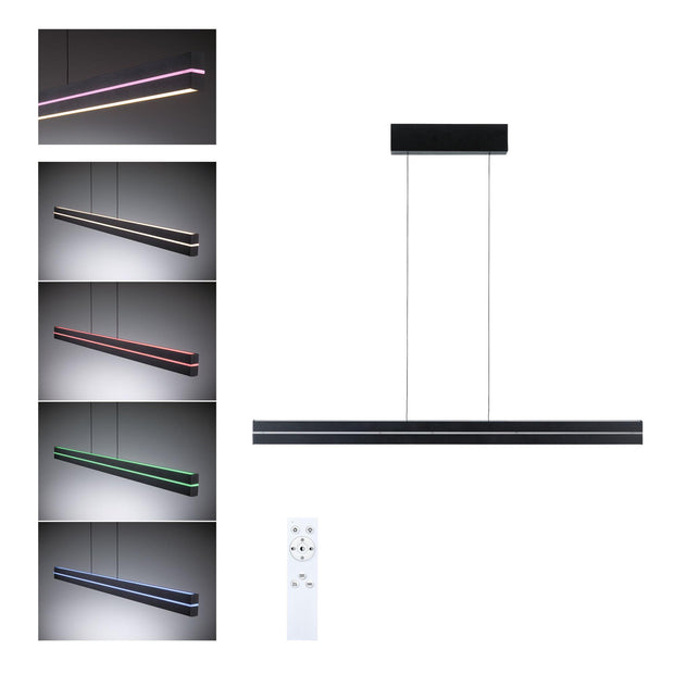 LED Pendelleuchte Raiko RGBW+ dimmbar 1400lm / 240lm 19W / 6W Schwarz