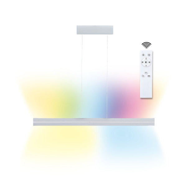 LED Pendelleuchte Raiko RGBW+ dimmbar 1400lm / 240lm 19W / 6W Silber matt