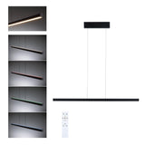 LED Pendelleuchte Lesko RGBW+ dimmbar 1400lm / 120lm 19W / 3W Schwarz matt