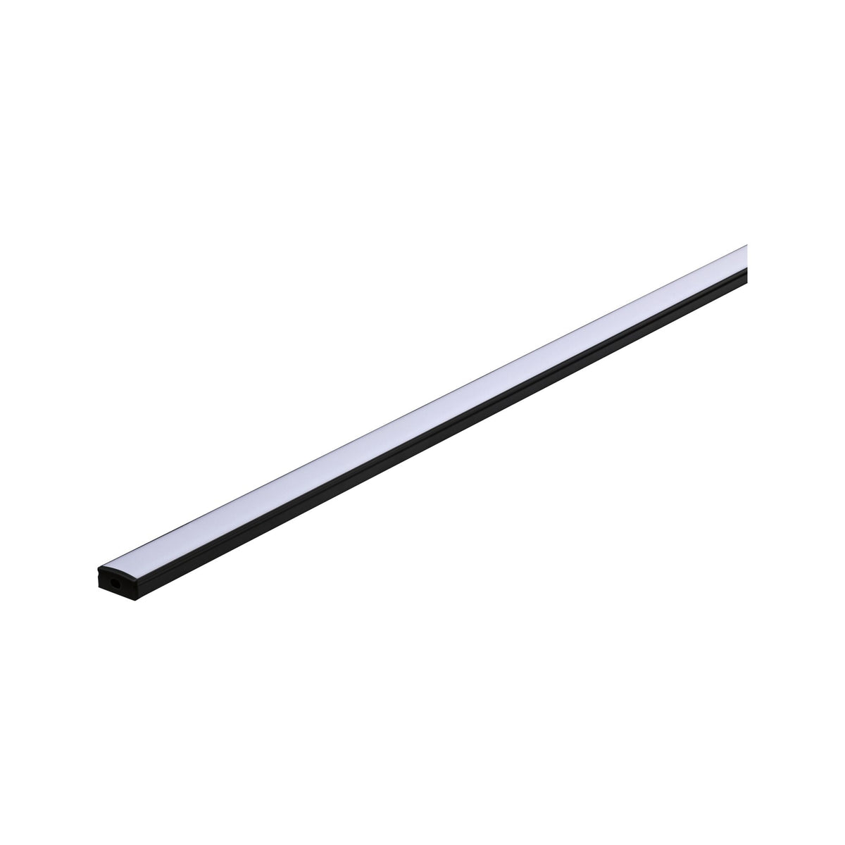 LED Strip Profil Base Weisser Diffusor 2m Schwarz