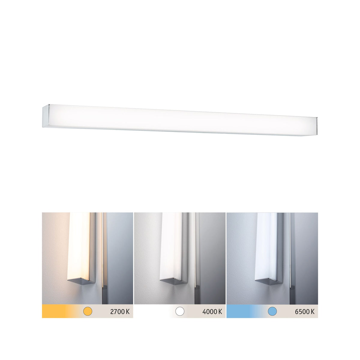 LED Spiegelleuchte Tova IP44 Tunable White 600lm 230V 6,2W dimmbar Chrom/Weiss
