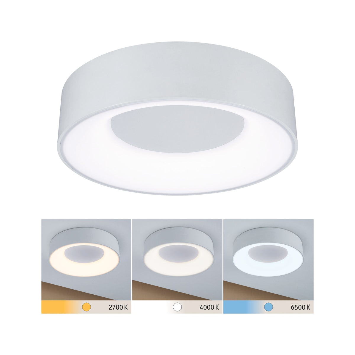LED Deckenleuchte Casca IP44 White Switch 1500lm 230V 16W Weiss