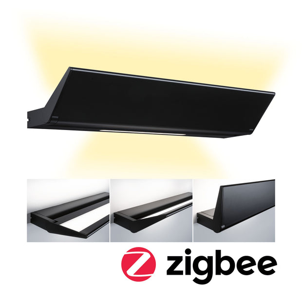 LED Wandleuchte Smart Home Zigbee 3.0 Ranva Tunable White 800lm 230V 13W dimmbar Schwarz matt