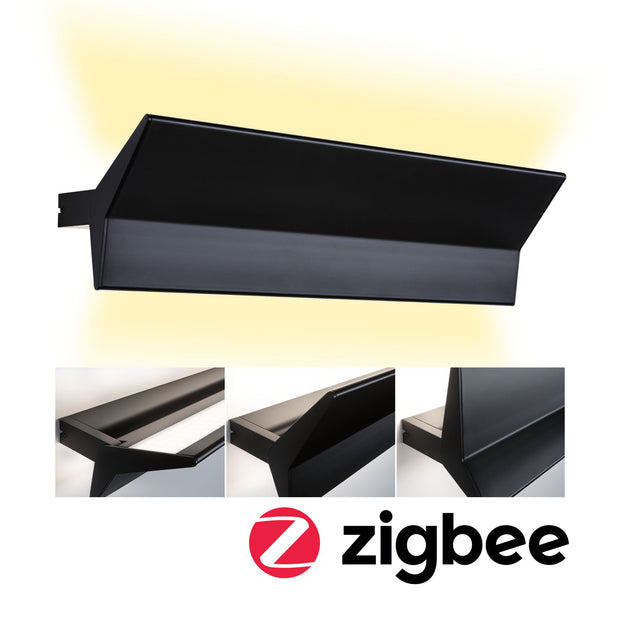 LED Wandleuchte Smart Home Zigbee 3.0 Stine Tunable White 970lm 230V 13W dimmbar Schwarz matt