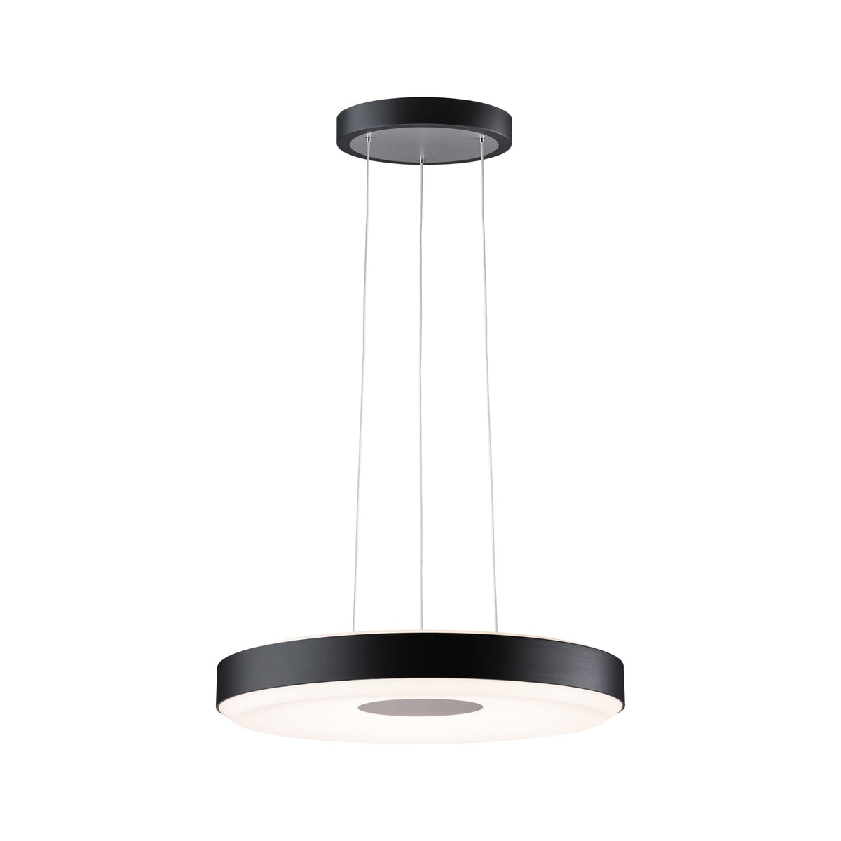 LED Pendelleuchte 3-Step-Dim Pane 2700K 1100lm 22W Schwarz/Grau dimmbar
