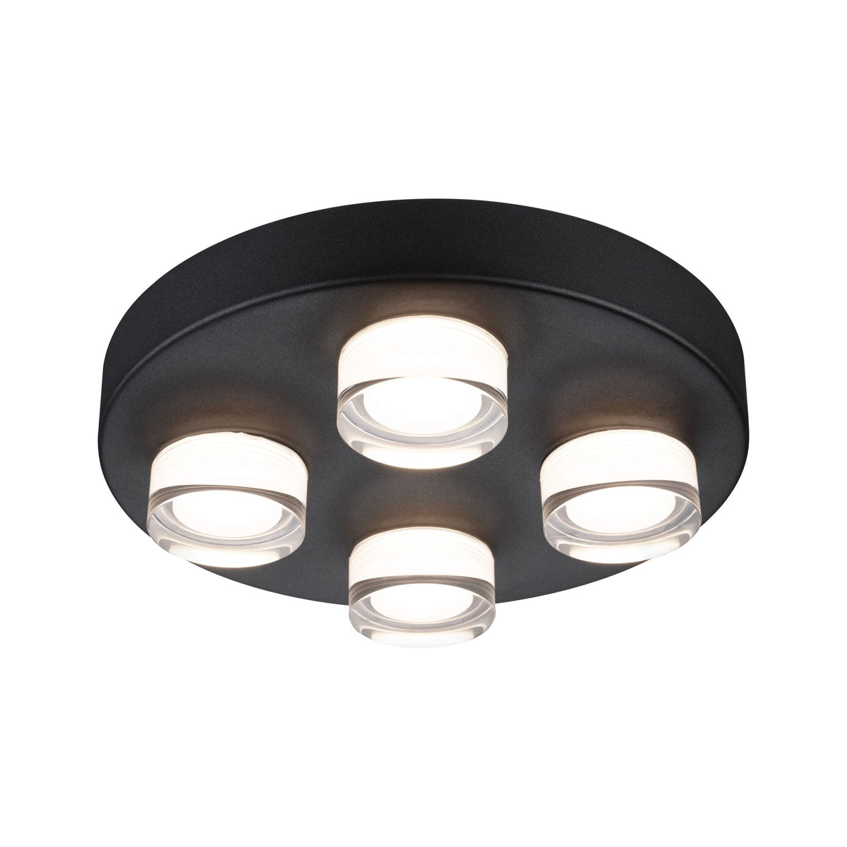 Selection Bathroom Wand-/Deckenleuchte Kame IP44 3000K 4x500lm 230V 4x4,2W Signalschwarz
