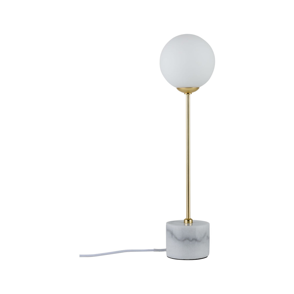 Neordic Tischleuchte Moa G9 max. 10W Weiss/Gold matt Glas/Marmor/Metall
