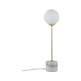 Neordic Tischleuchte Moa G9 max. 10W Weiss/Gold matt Glas/Marmor/Metall