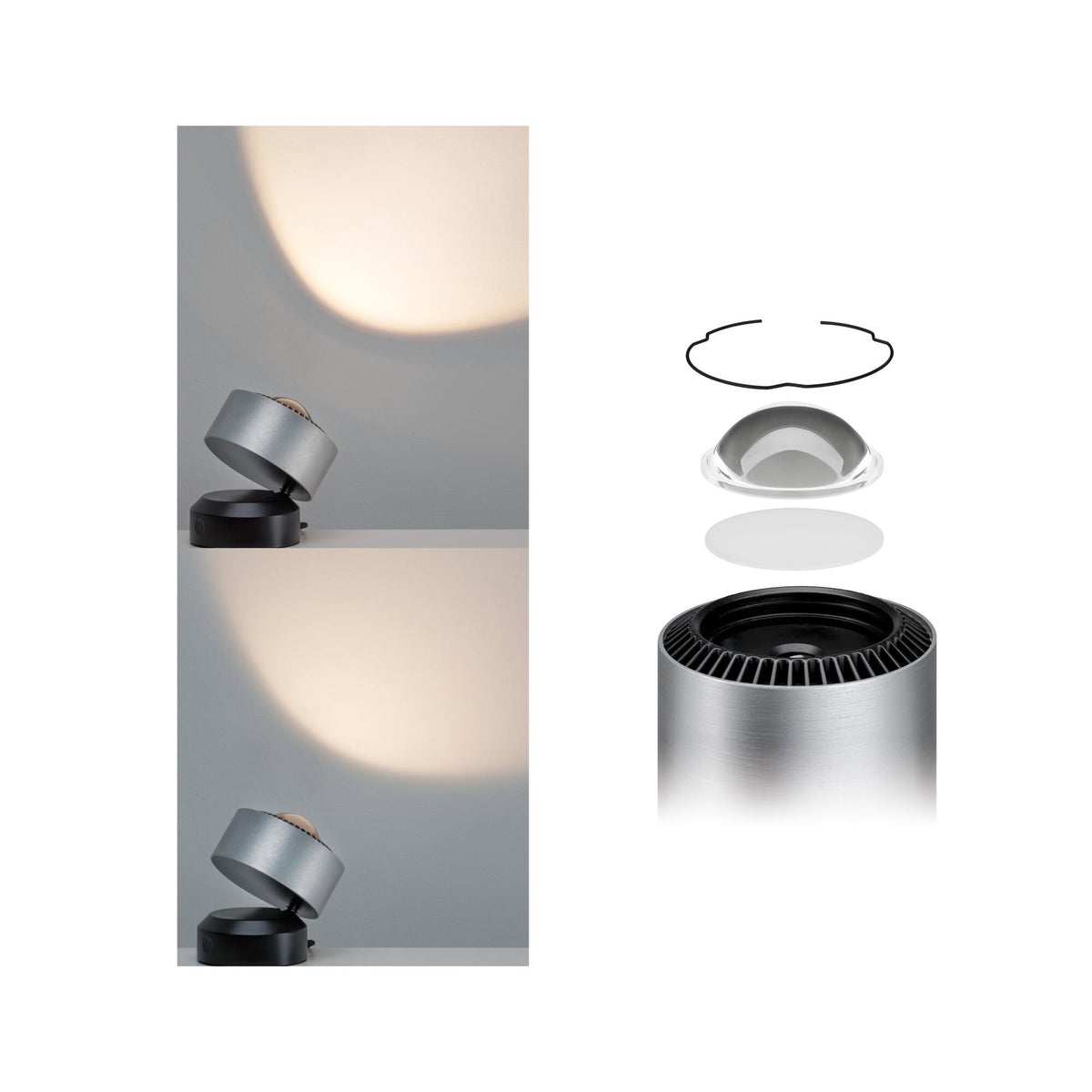 LED Tischleuchte Aldan 2700K 200lm 3,5W Schwarz/Alu gebuerstet