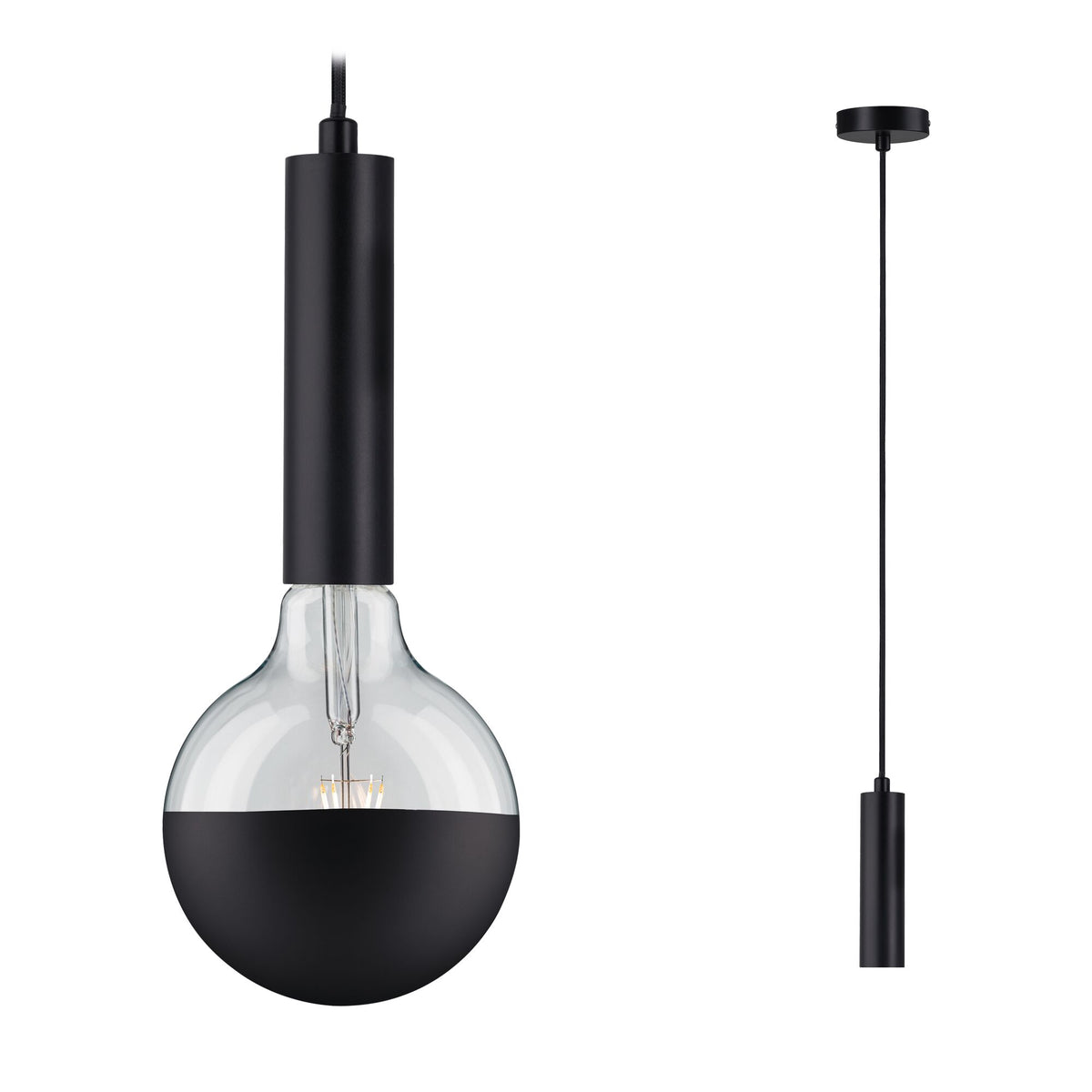 Neordic Pendelleuchte B Ware Kine E27 max. 60W Schwarz dimmbar Metall