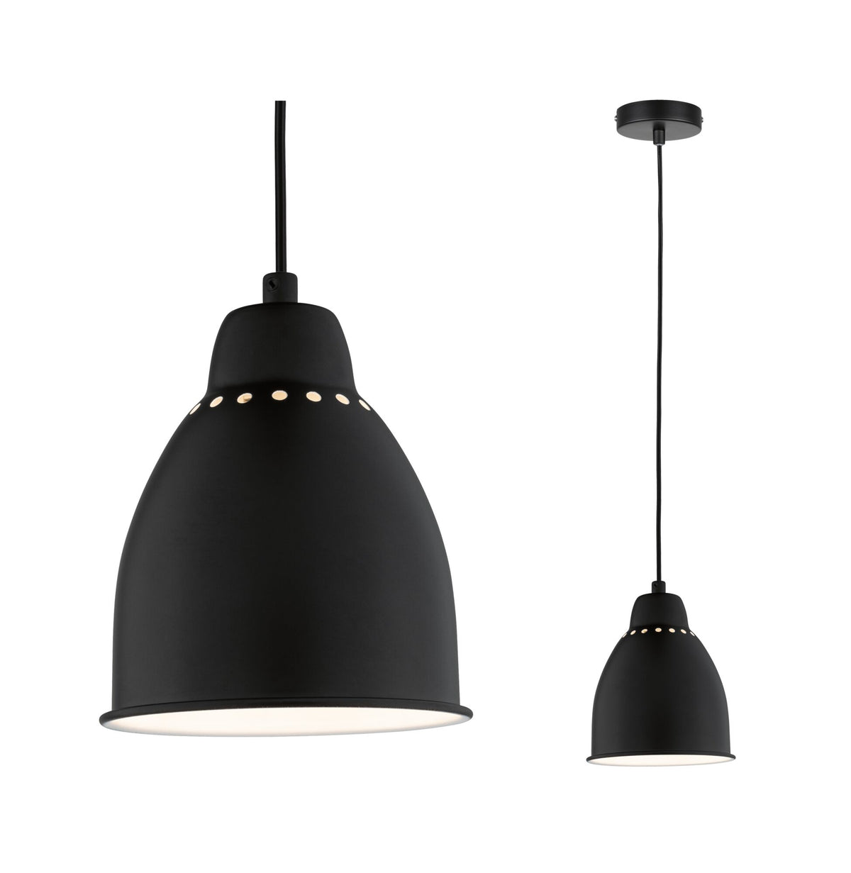 Neordic Pendelleuchte Hilla E27 max. 40W Schwarz dimmbar Metall