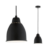 Neordic Pendelleuchte Hilla E27 max. 40W Schwarz dimmbar Metall