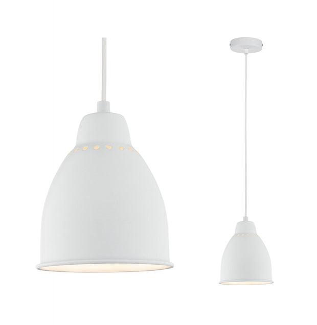 Neordic Pendelleuchte Hilla E27 max. 40W Weiss dimmbar Metall
