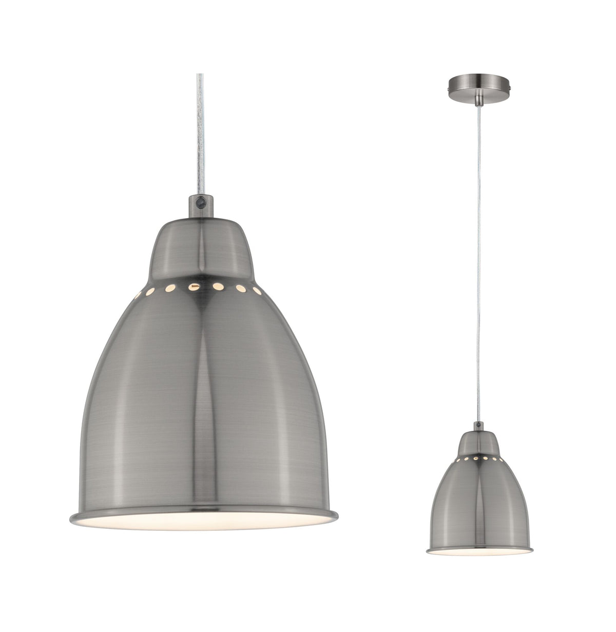 Neordic Pendelleuchte Hilla E27 max. 40W Eisen gebuerstet dimmbar Metall