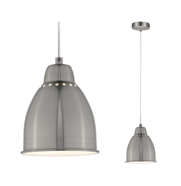 Neordic Pendelleuchte Hilla E27 max. 40W Eisen gebuerstet dimmbar Metall