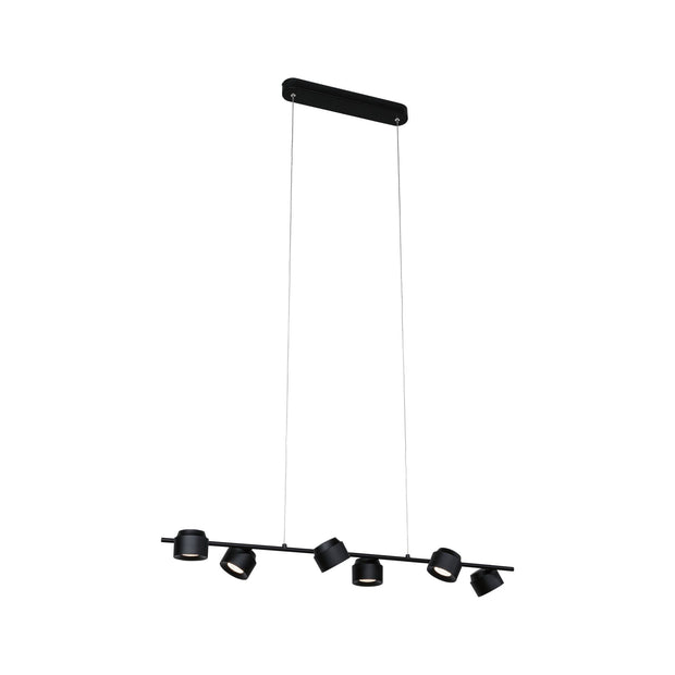 LED Pendelleuchte 3-Step-Dim Pane 2700K 6x350lm 6x4,5W Schwarz dimmbar