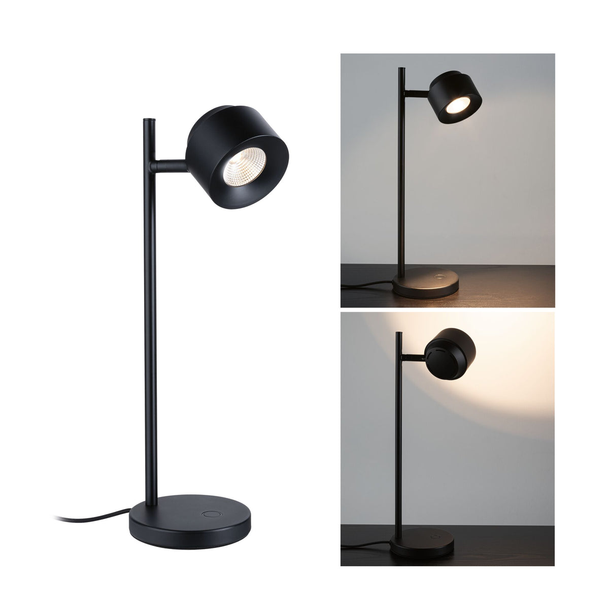 LED Tischleuchte 3-Step-Dim Pane 2700K 400lm 5,5W Schwarz