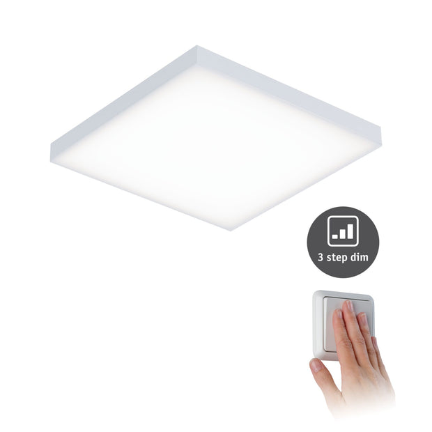 LED Panel 3-Step-Dim Velora eckig 225x225mm 12W 1200lm 3000K Weiss dimmbar