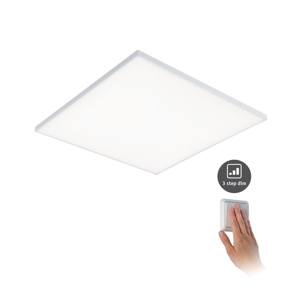 LED Panel 3-Step-Dim Velora eckig 595x595mm 34W 3500lm 3000K Weiss dimmbar
