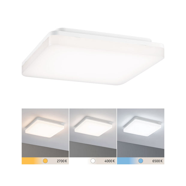 LED Panel Cela IP44 eckig 280x280mm 15,5W 1650lm White Switch Weiss matt