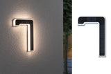 Solar LED Hausnummernleuchte inkl. wechselbarer Akku Nummer 7 IP44 3000K 6lm Schwarz