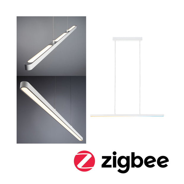 LED Pendelleuchte Smart Home Zigbee 3.0 Lento Tunable White 2100lm 41,5W Weiss matt dimmbar