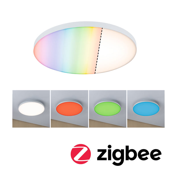 LED Panel Smart Home Zigbee 3.0 Velora rund 400mm 22W 2000lm RGBW+ Weiss dimmbar