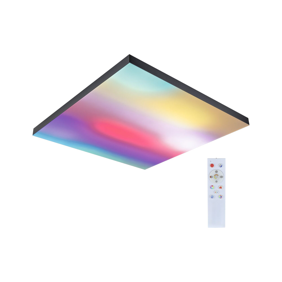 LED Panel Velora Rainbow dynamicRGBW eckig 595x595mm 31W 2820lm RGB+ Schwarz dimmbar