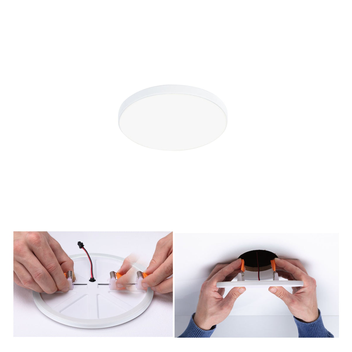 VariFit LED Einbaupanel Veluna Edge IP44 rund 90mm 6W 500lm 4000K Weiss