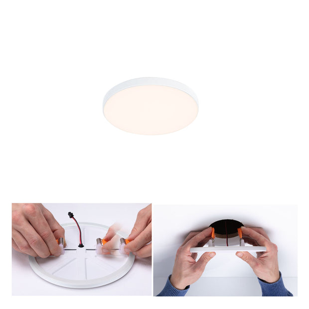 VariFit LED Einbaupanel Veluna Edge IP44 rund 90mm 6W 450lm 3000K Weiss