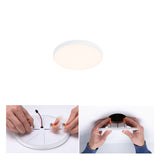VariFit LED Einbaupanel Veluna Edge IP44 rund 90mm 6W 450lm 3000K Weiss dimmbar