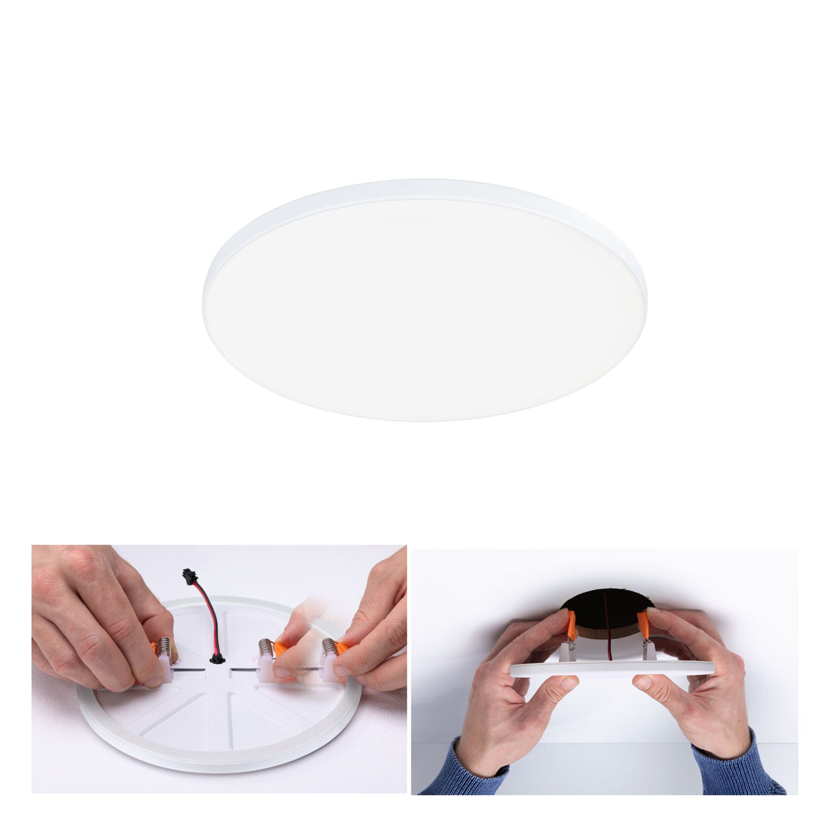 VariFit LED Einbaupanel Veluna Edge IP44 rund 160mm 12W 1100lm 4000K Weiss dimmbar