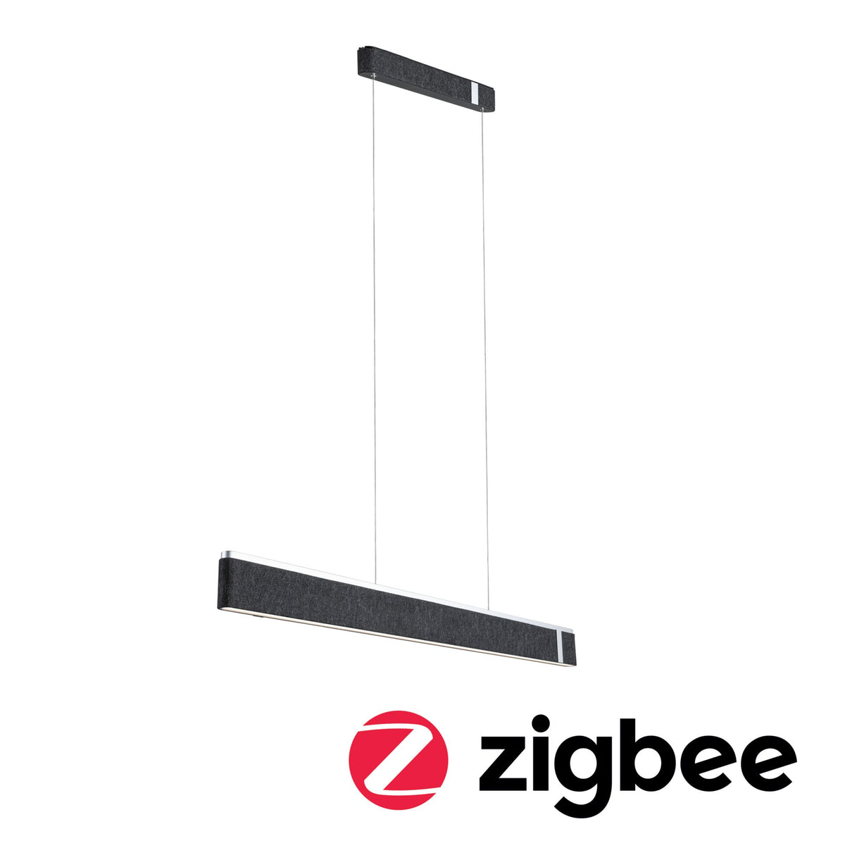 LED Pendelleuchte Smart Home Zigbee 3.0 Jagun Tunable White 1800lm / 0lm 21W Anthrazit dimmbar