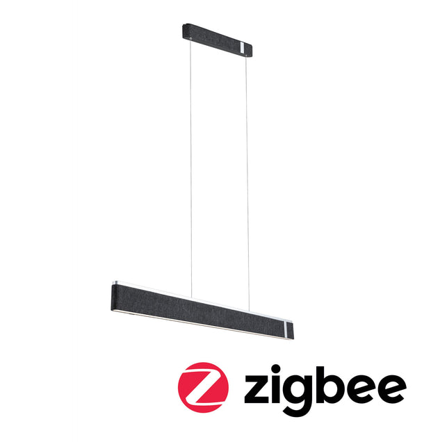 LED Pendelleuchte Smart Home Zigbee 3.0 Jagun Tunable White 1800lm / 0lm 21W Anthrazit dimmbar